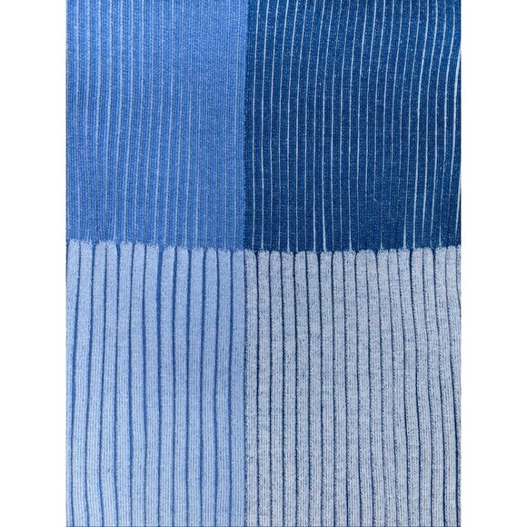Lulus Radiant Personality Blue Color Block Ribbed Knit Midi Dress size XL NEW - Picture 12 of 13
